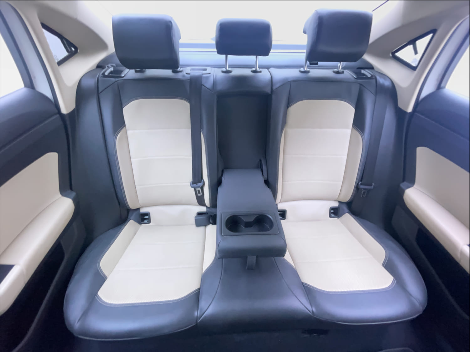 Used 2022 Volkswagen Virtus Topline 1.0 TSI MT Petrol Manual interior REAR SEAT CONDITION VIEW