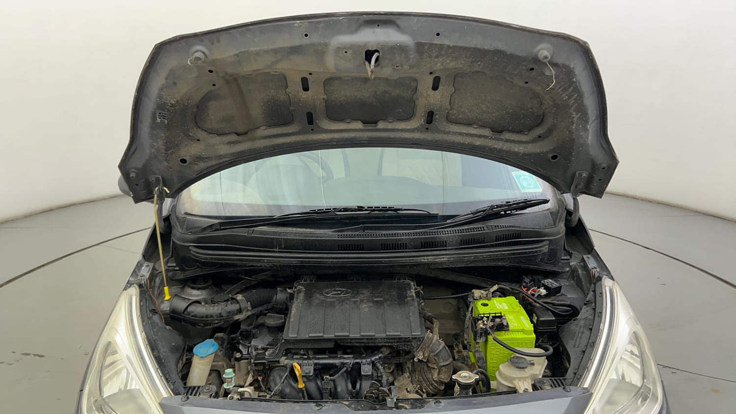 Used 2017 Hyundai Grand i10 Magna 1.2 Kappa VTVT Petrol Manual engine ENGINE & BONNET OPEN FRONT VIEW
