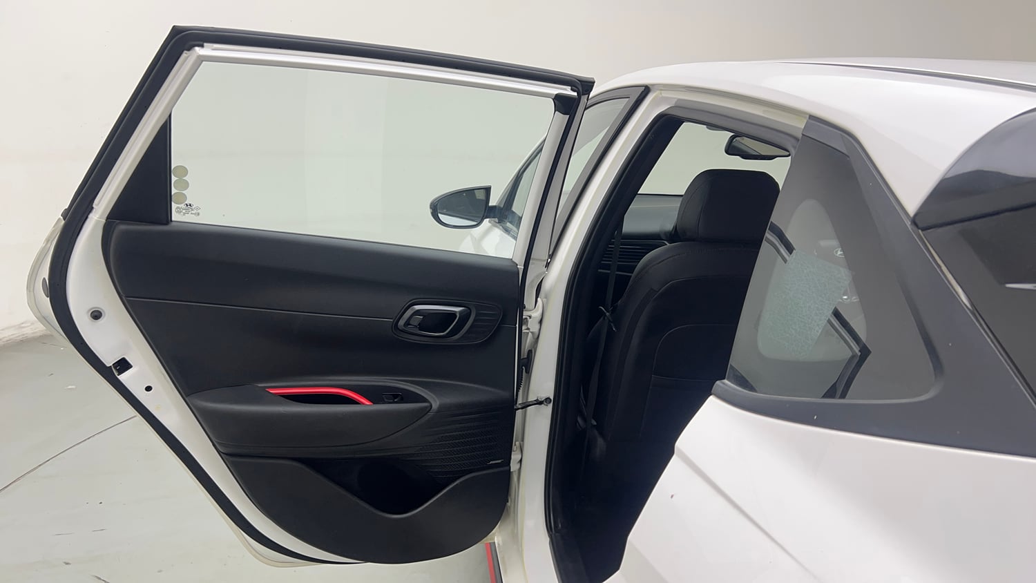 Used 2023 Hyundai i20 N Line N8 1.0 Turbo DCT Petrol Automatic interior LEFT REAR DOOR OPEN VIEW