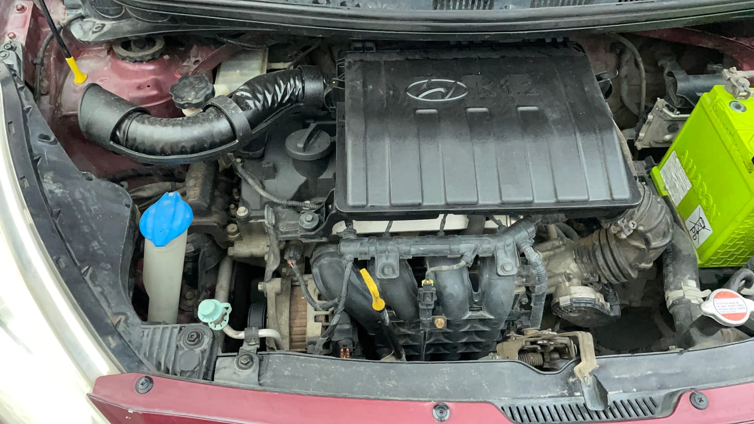 Used 2015 Hyundai Grand i10 Sportz 1.2 Kappa VTVT Petrol Manual engine ENGINE RIGHT SIDE VIEW