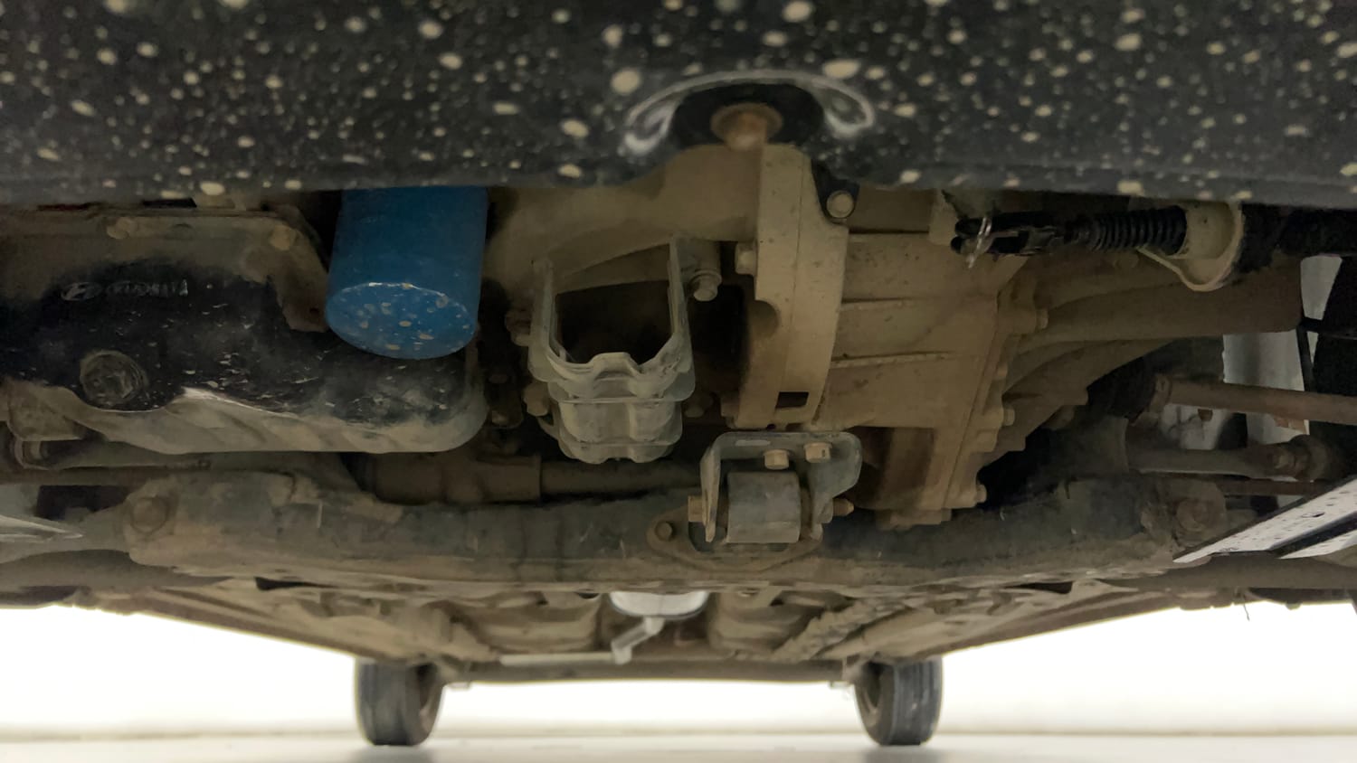 Used 2017 Hyundai Grand i10 Magna 1.2 Kappa VTVT Petrol Manual extra FRONT LEFT UNDERBODY VIEW