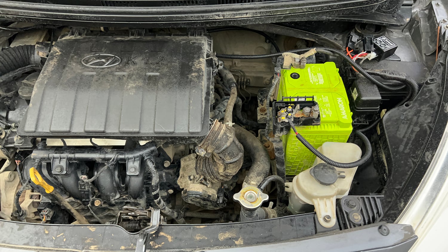 Used 2017 Hyundai Grand i10 Magna 1.2 Kappa VTVT Petrol Manual engine ENGINE LEFT SIDE VIEW