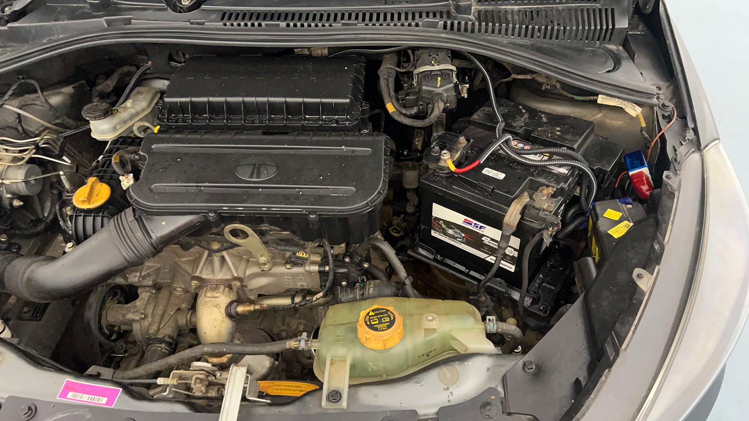 Used 2020 Tata Tiago XZ Plus Dual Tone Petrol Manual engine ENGINE LEFT SIDE VIEW