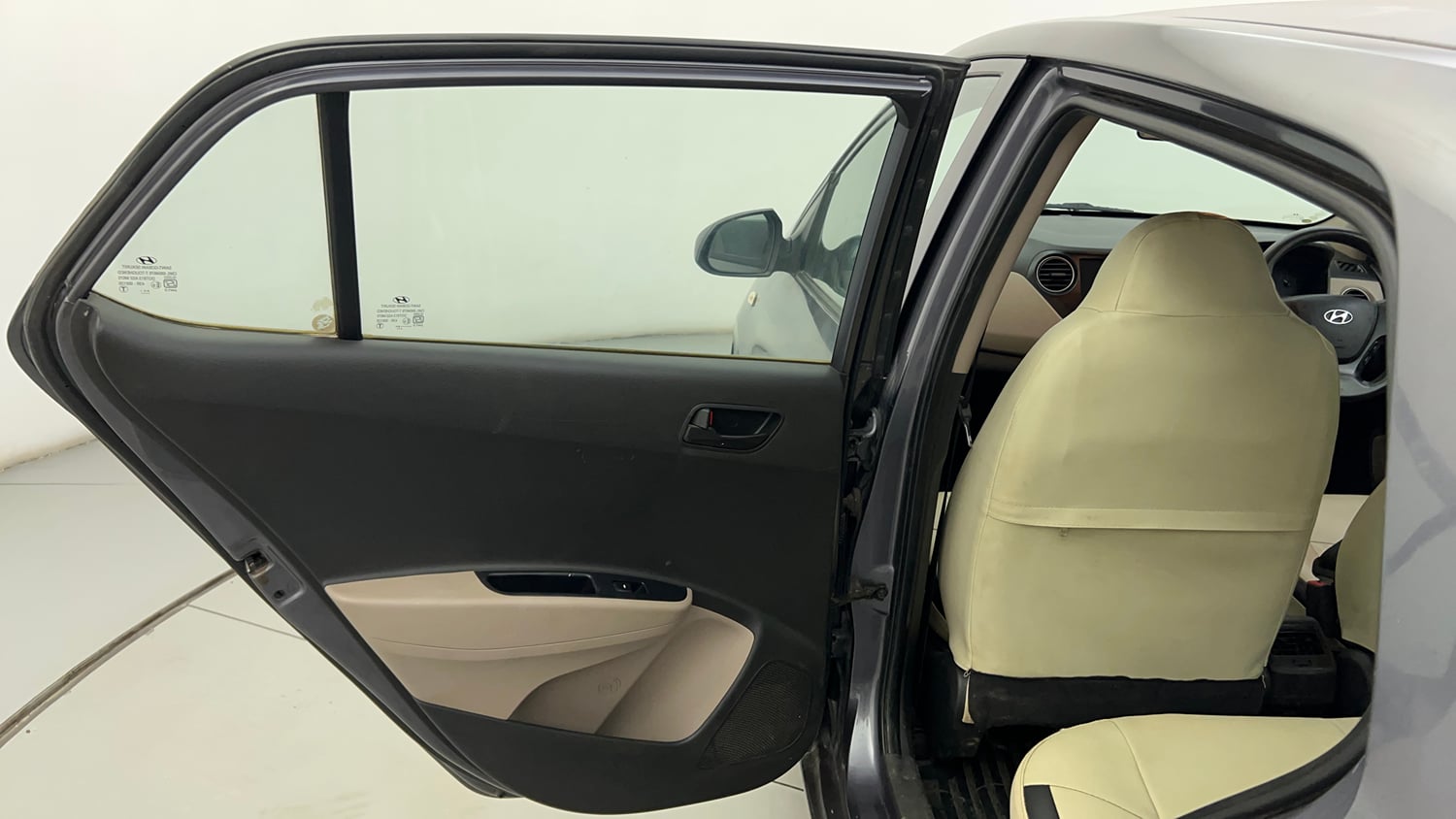 Used 2017 Hyundai Grand i10 Magna 1.2 Kappa VTVT Petrol Manual interior LEFT REAR DOOR OPEN VIEW