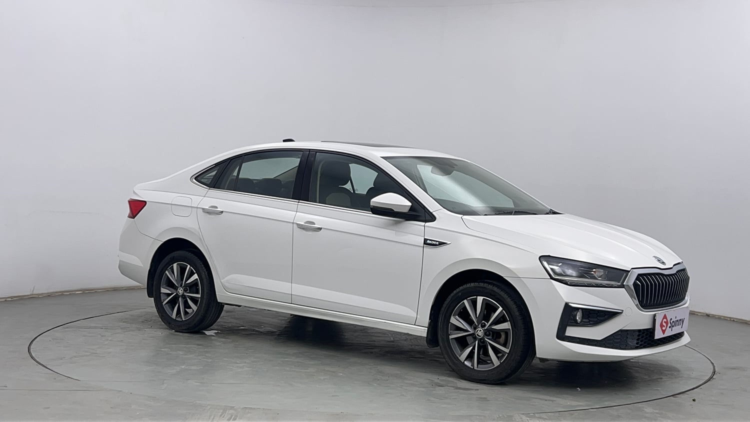Used 2022 Skoda Slavia Style 1.0L TSI MT Petrol Manual exterior RIGHT FRONT CORNER VIEW