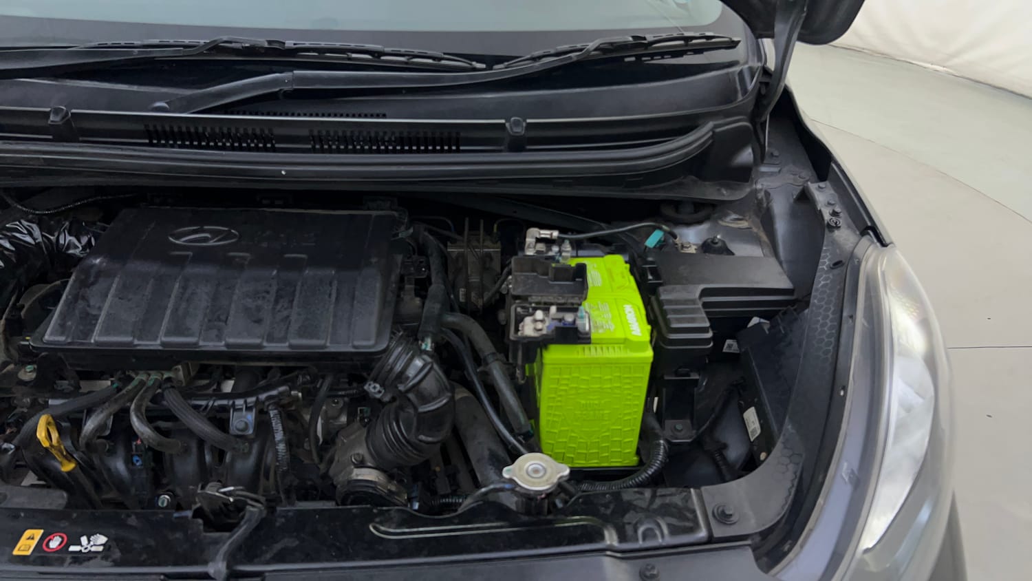 Used 2023 Hyundai Aura SX 1.2 CNG Cng Manual engine ENGINE LEFT SIDE HINGE & APRON VIEW