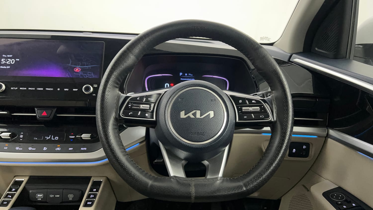 Used 2023 Kia Carens Luxury Plus 1.5 Diesel AT 7 STR Diesel Automatic interior STEERING VIEW