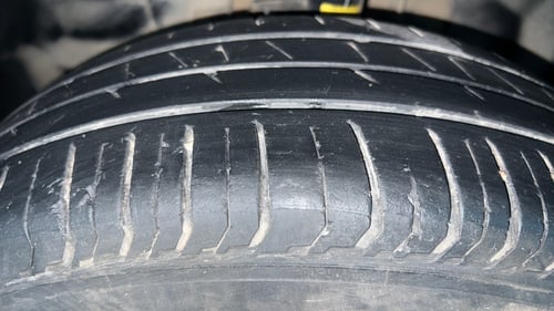 Used 2023 Tata Punch Pure MT Petrol Manual tyres LEFT FRONT TYRE TREAD VIEW