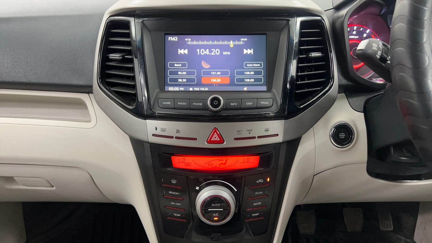 Used 2023 Mahindra XUV 300 W8 (O) 1.2 Petrol Petrol Manual interior MUSIC SYSTEM & AC CONTROL VIEW