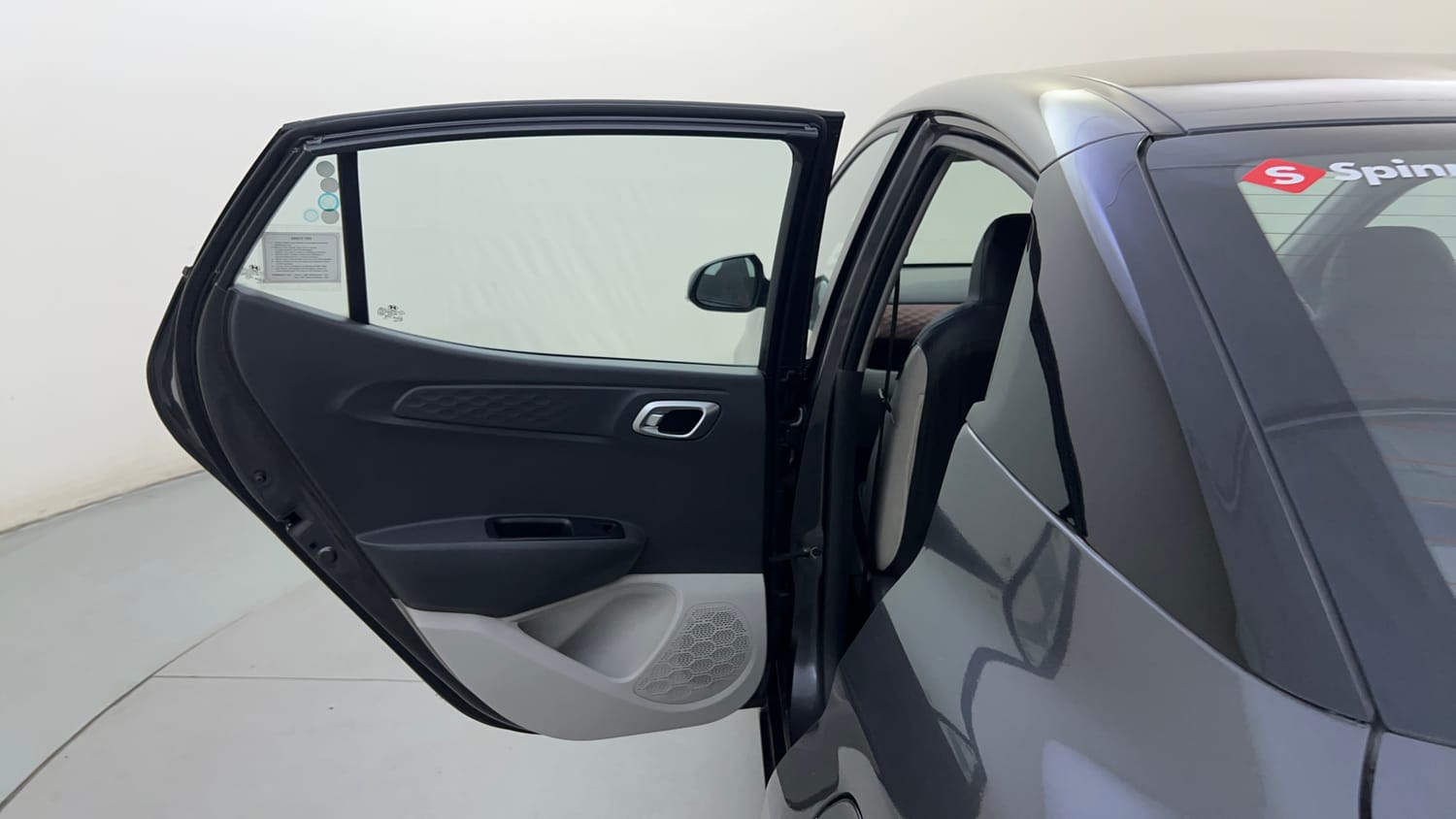 Used 2023 Hyundai Aura SX 1.2 CNG Cng Manual interior LEFT REAR DOOR OPEN VIEW