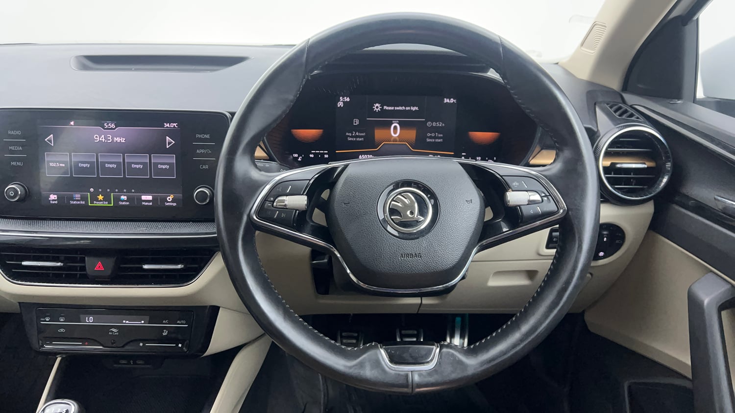 Used 2022 Skoda Slavia Style 1.0L TSI MT Petrol Manual interior STEERING VIEW