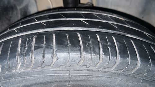 Used 2023 Tata Punch Pure MT Petrol Manual tyres RIGHT FRONT TYRE TREAD VIEW