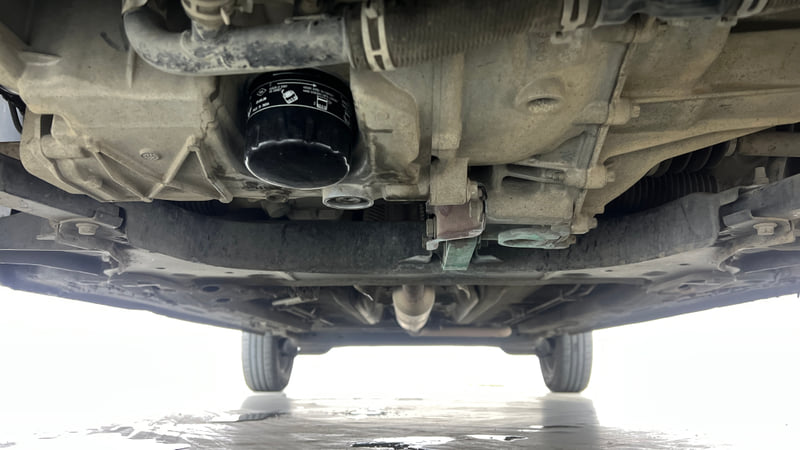 Used 2022 Renault Triber RXZ Petrol Manual extra FRONT LEFT UNDERBODY VIEW