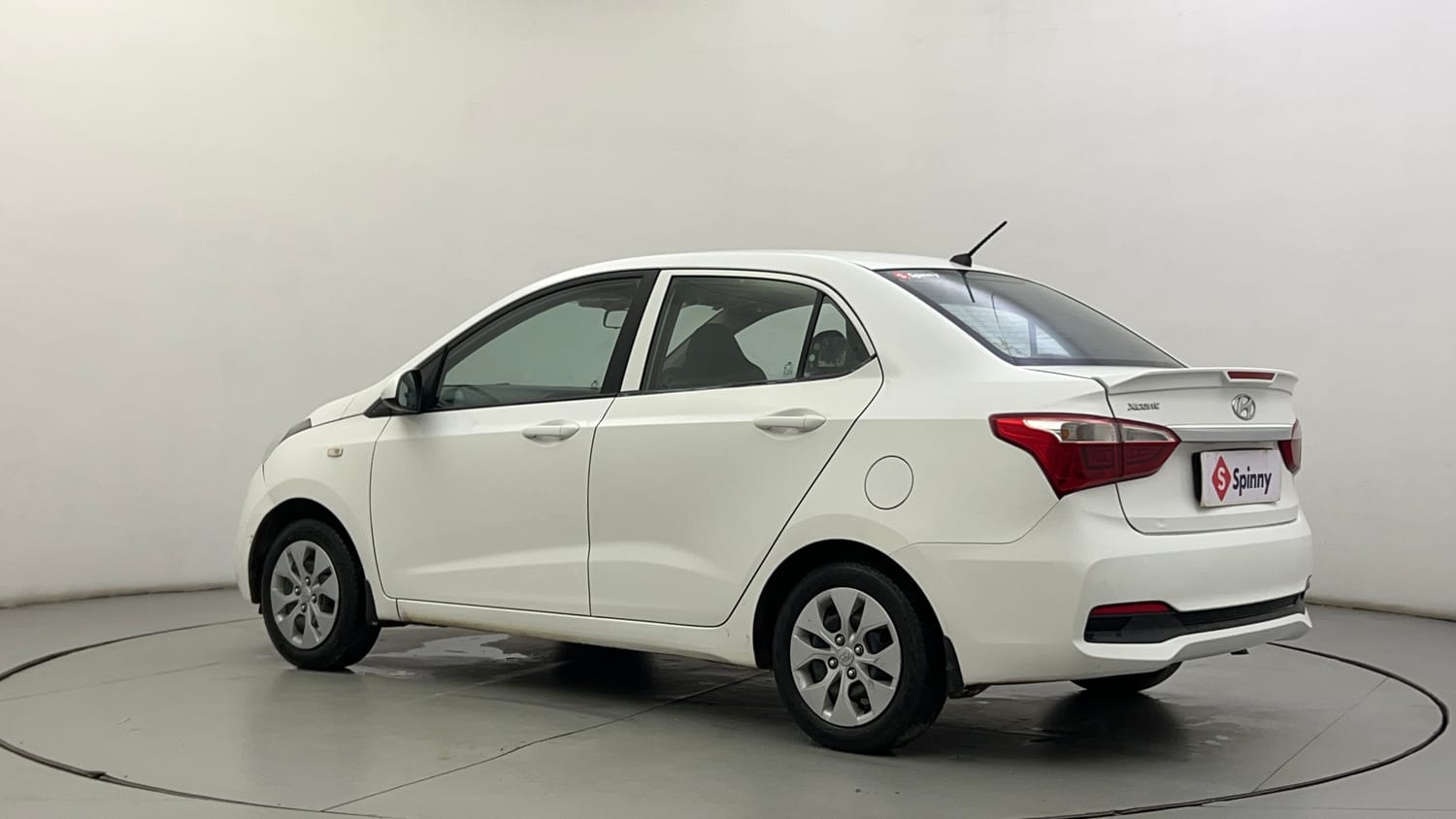 Used 2020 Hyundai Xcent S Petrol+cng(outside fitted) Cng Manual exterior LEFT REAR CORNER VIEW