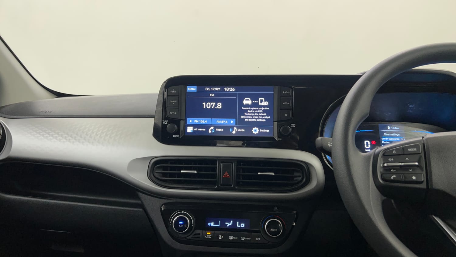 Used 2025 Hyundai Exter SX 1.2 MT Petrol Manual interior MUSIC SYSTEM & AC CONTROL VIEW