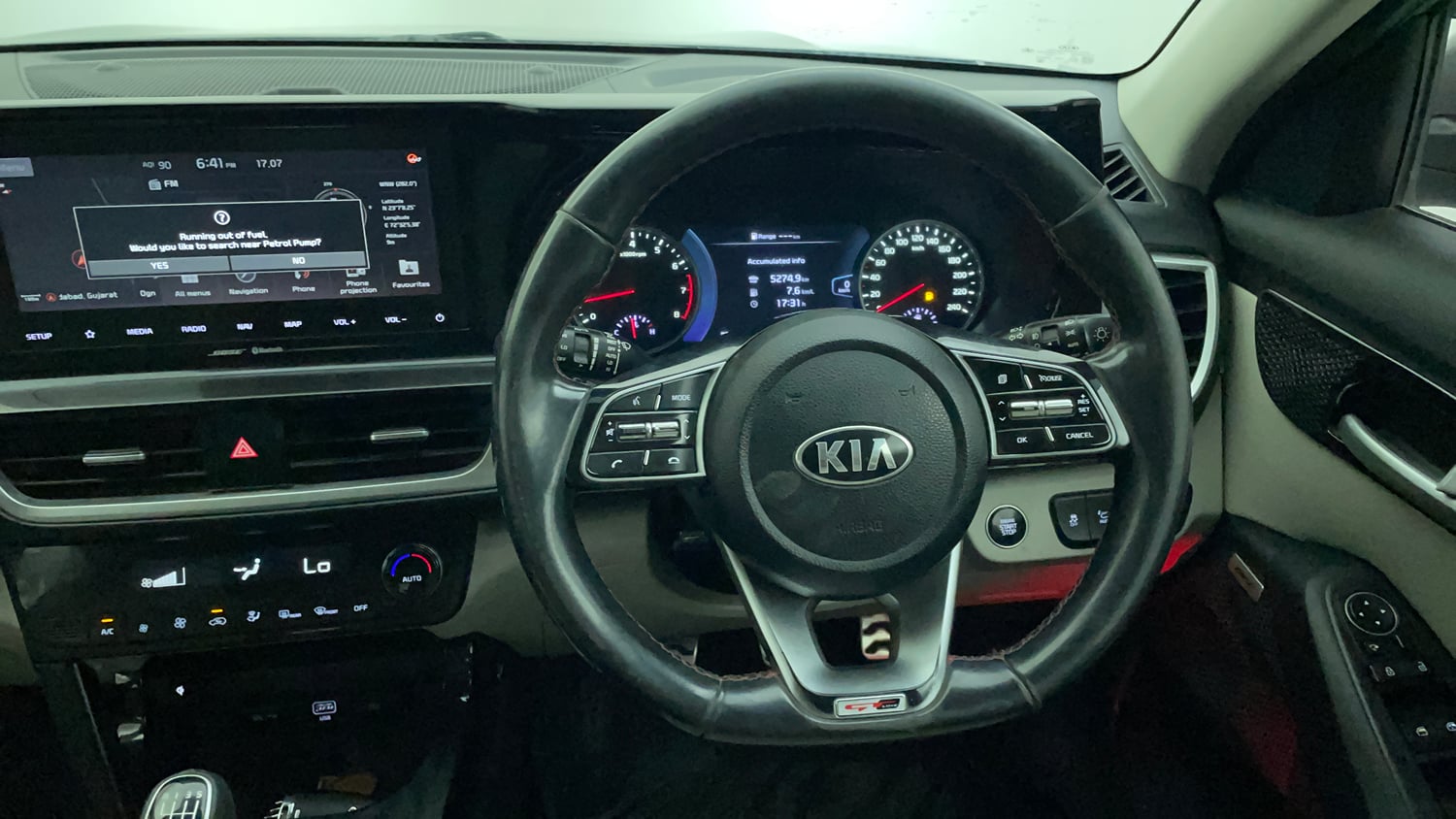 Used 2019 Kia Seltos GTX Plus 1.4 Petrol Manual interior STEERING VIEW