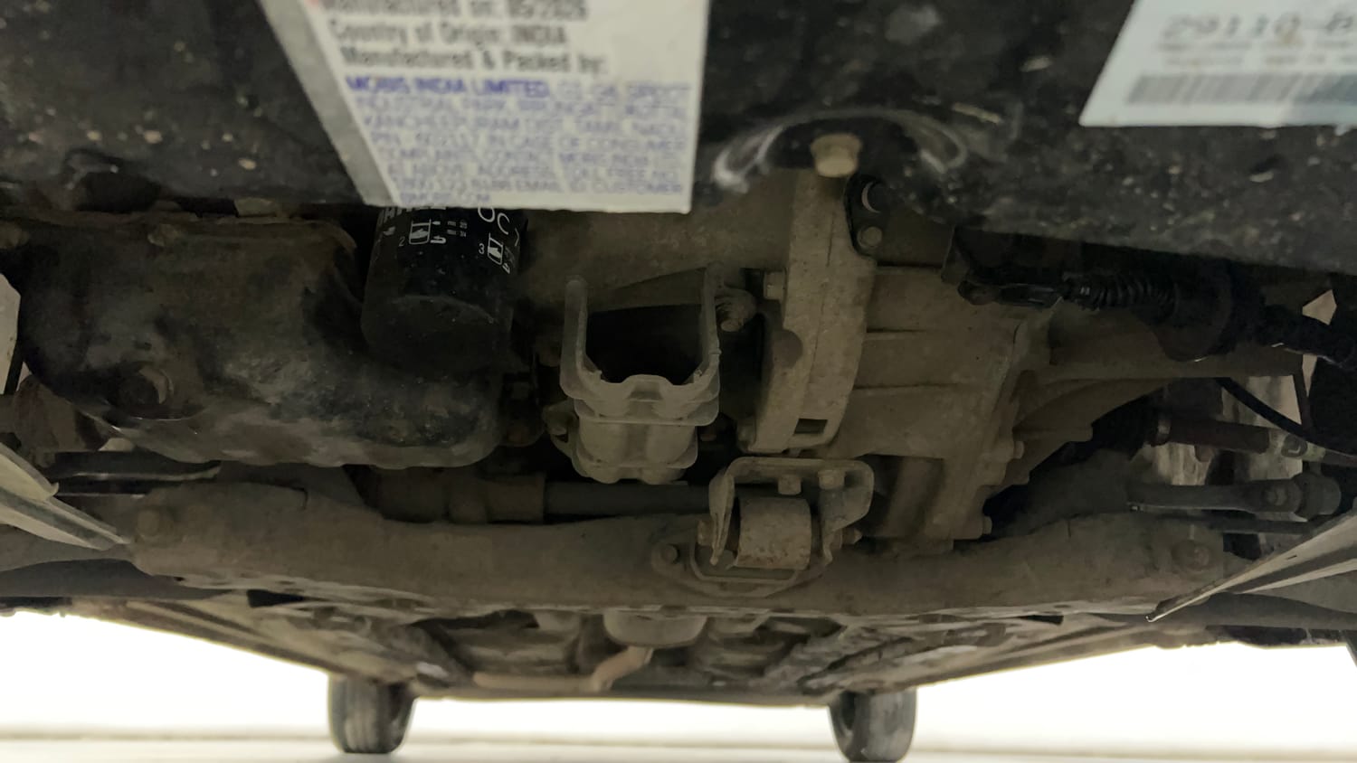 Used 2020 Hyundai Xcent S Petrol+cng(outside fitted) Cng Manual extra FRONT LEFT UNDERBODY VIEW