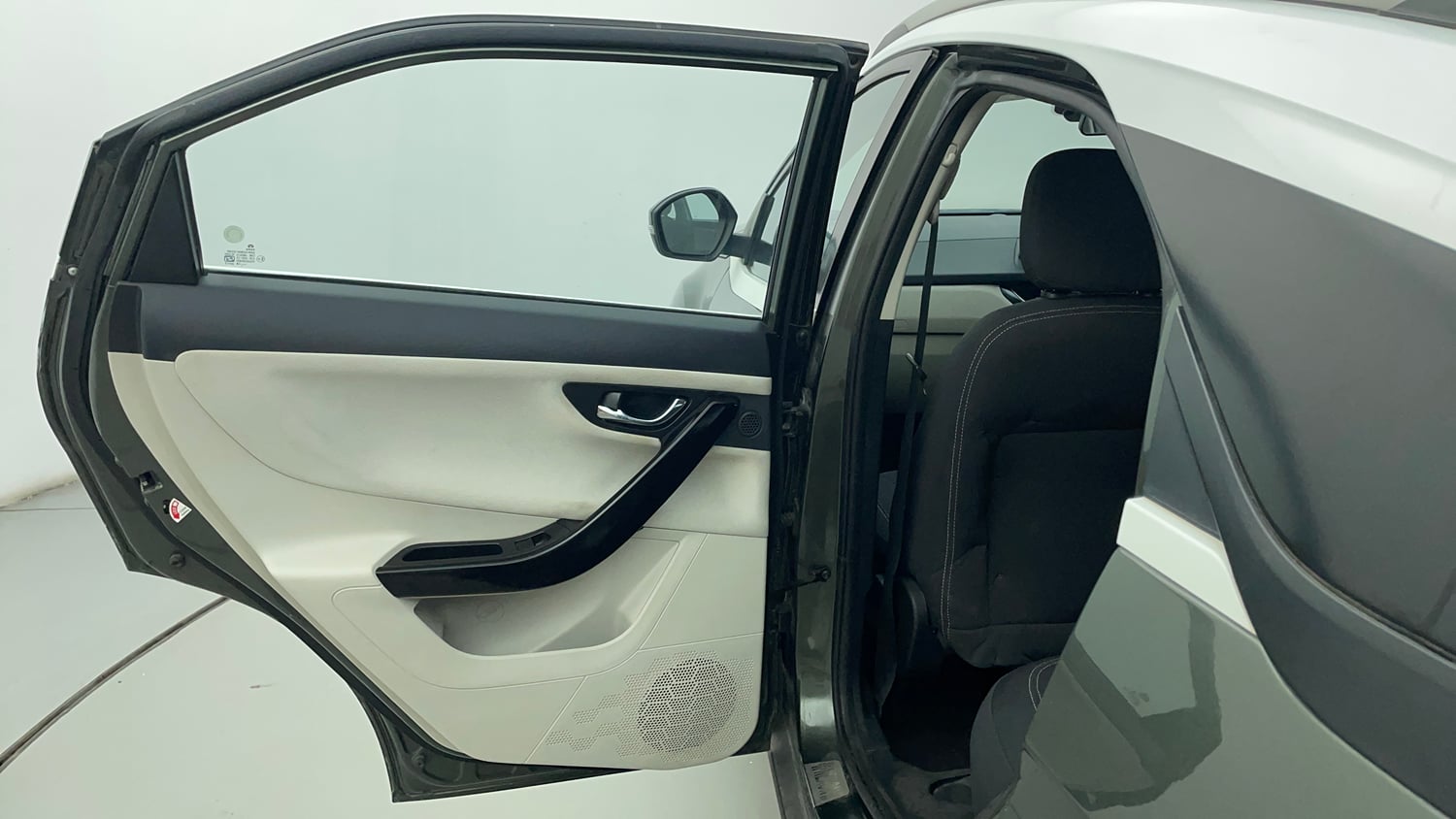 Used 2021 Tata Nexon XZA Plus (O) Dual Tone Petrol Automatic interior LEFT REAR DOOR OPEN VIEW
