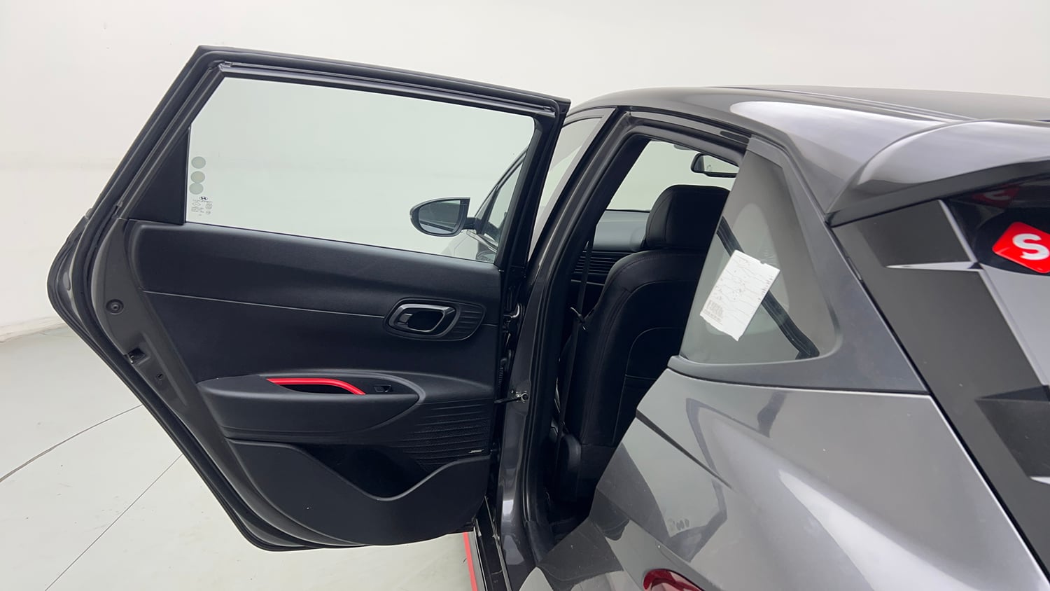 Used 2022 Hyundai i20 N Line N8 1.0 Turbo DCT Petrol Automatic interior LEFT REAR DOOR OPEN VIEW
