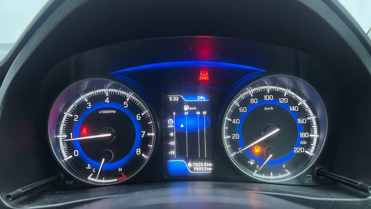 Used 2018 Maruti Suzuki Baleno Zeta 1.2 Petrol Manual interior CLUSTERMETER VIEW