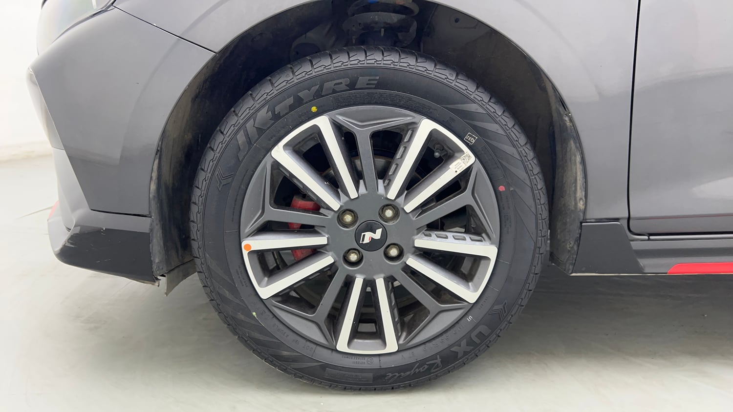 Used 2022 Hyundai i20 N Line N8 1.0 Turbo DCT Petrol Automatic tyres LEFT FRONT TYRE RIM VIEW