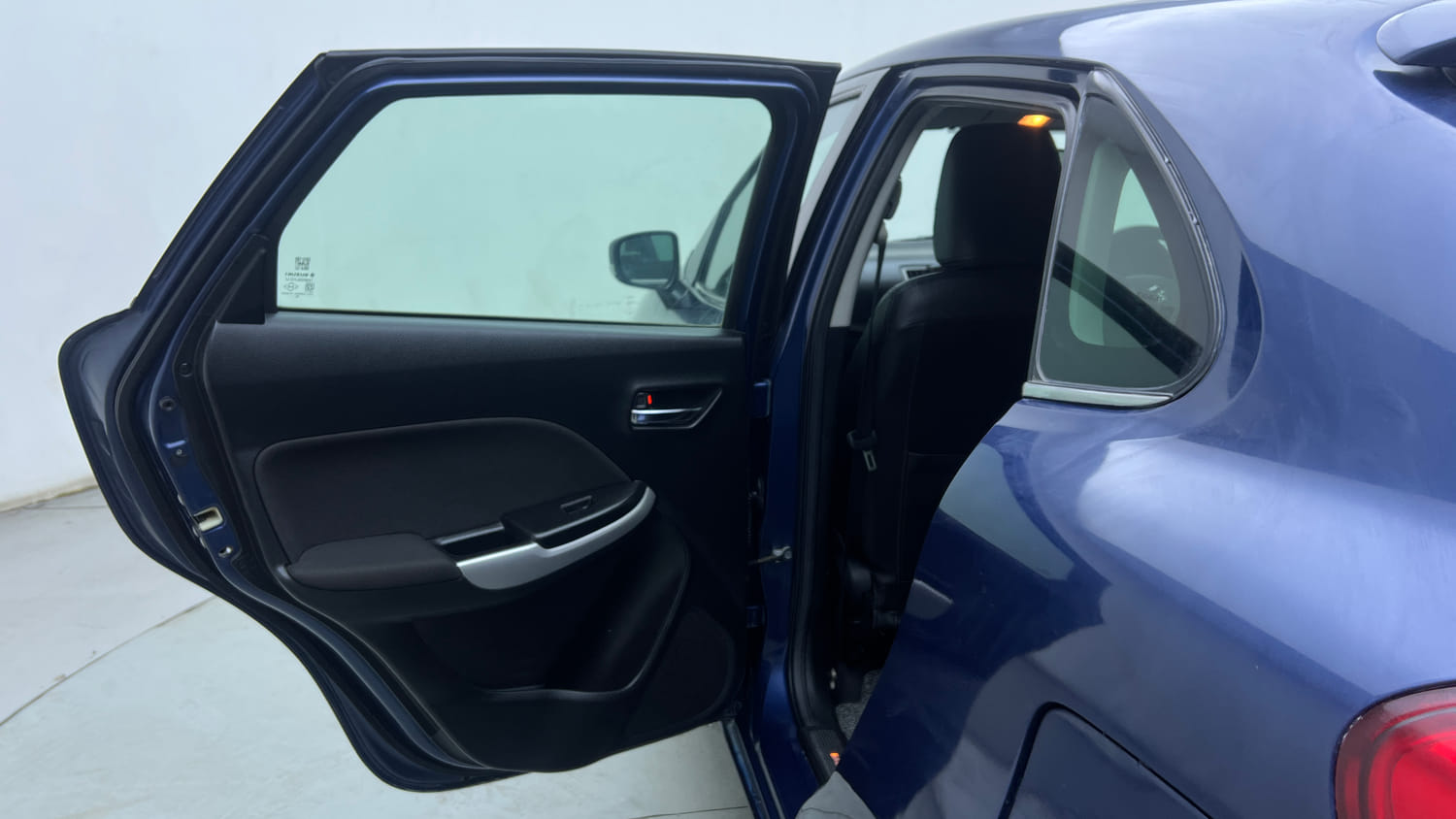 Used 2018 Maruti Suzuki Baleno Zeta 1.2 Petrol Manual interior LEFT REAR DOOR OPEN VIEW