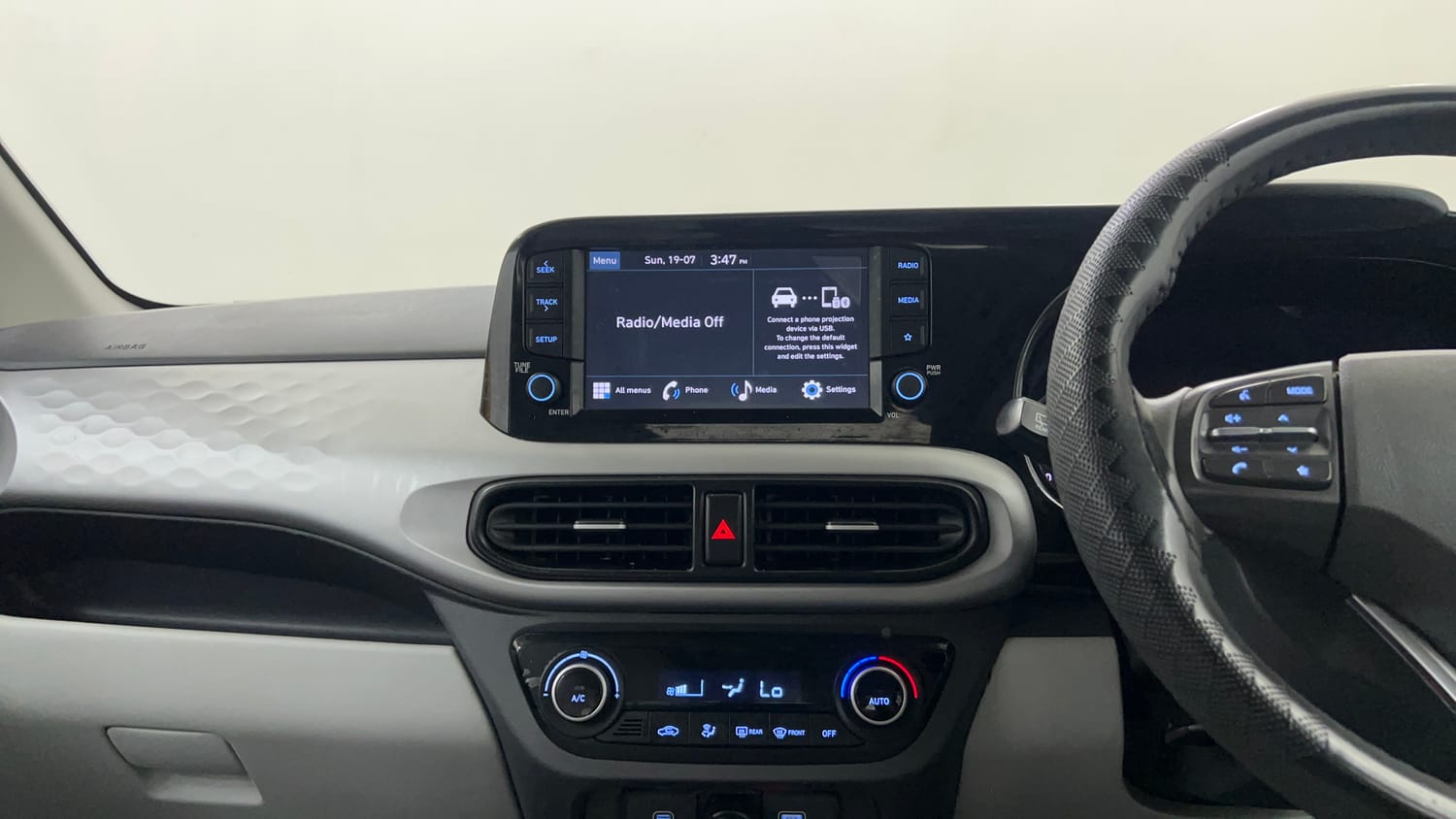 Used 2023 Hyundai Grand i10 Nios Asta 1.2 Kappa VTVT Petrol Manual interior MUSIC SYSTEM & AC CONTROL VIEW