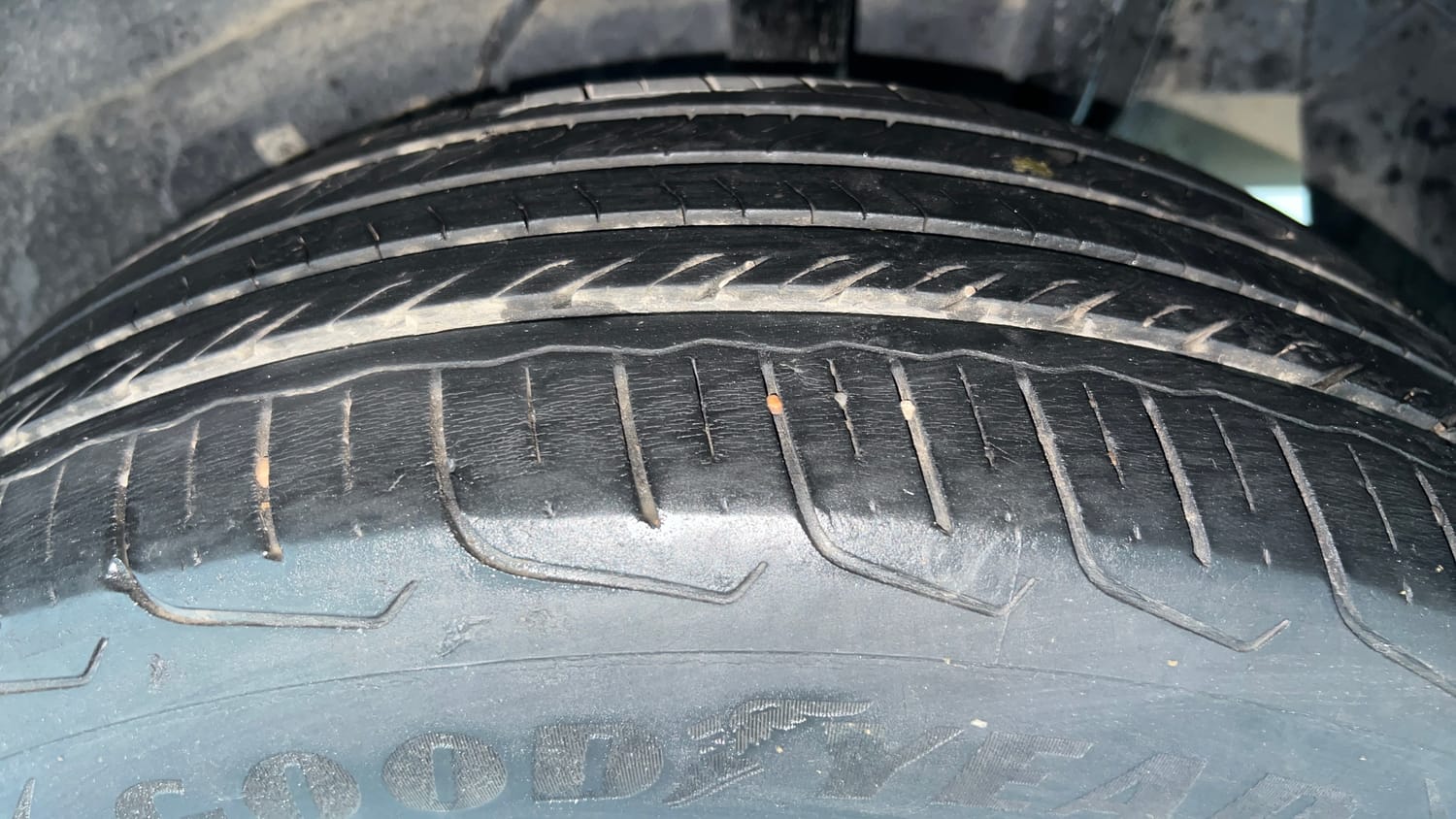 Used 2023 Tata Nexon Pure S 1.2 Revotron Petrol 6MT Petrol Manual tyres LEFT REAR TYRE TREAD VIEW