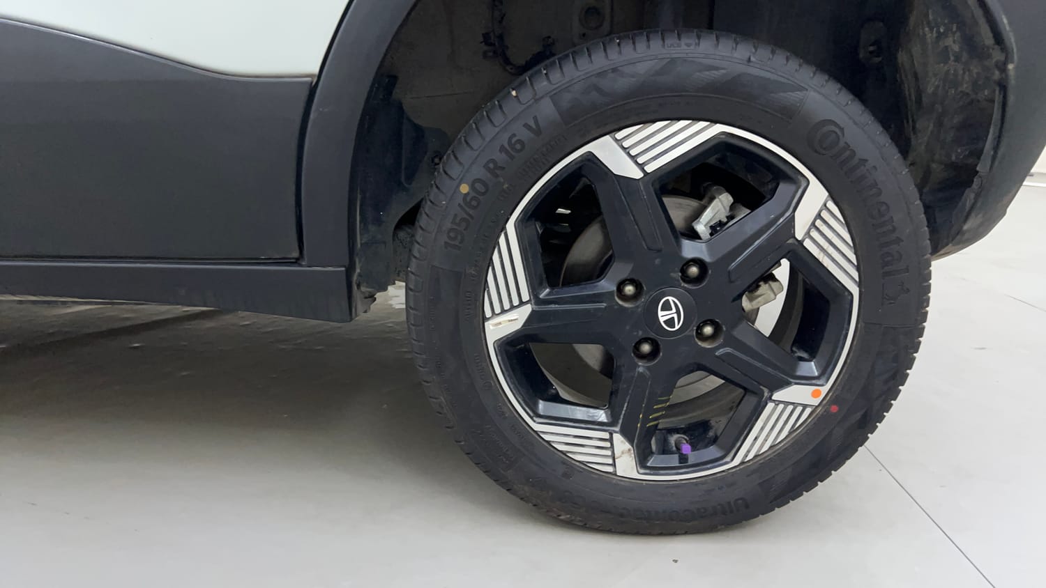 Used 2026 Tata Punch EV Empowered Plus S long Range 7.2 Fast Charger Electric Automatic tyres LEFT REAR TYRE RIM VIEW