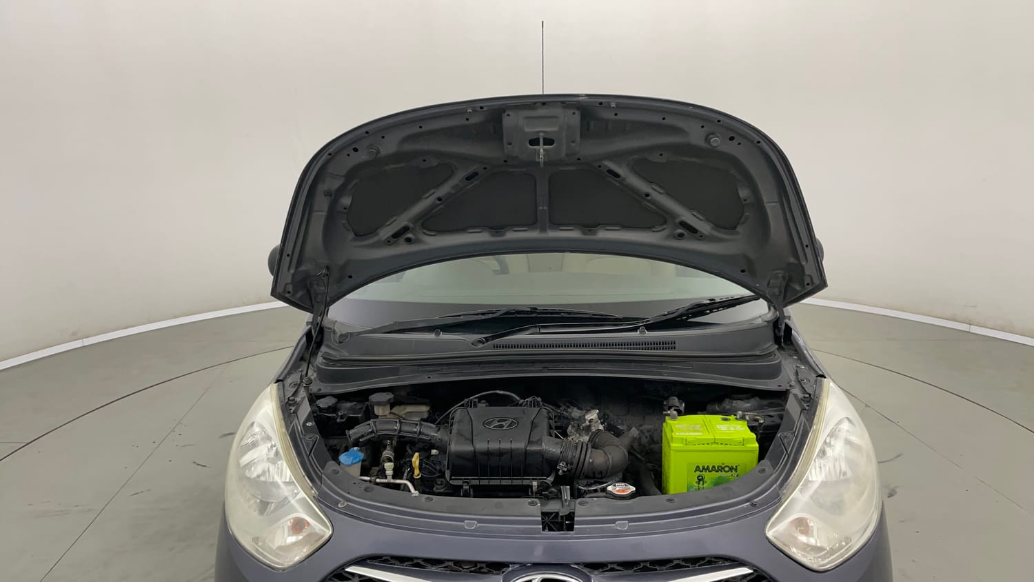 Used 2014 Hyundai i10 Magna 1.1 iRDE2 Petrol Manual engine ENGINE & BONNET OPEN FRONT VIEW