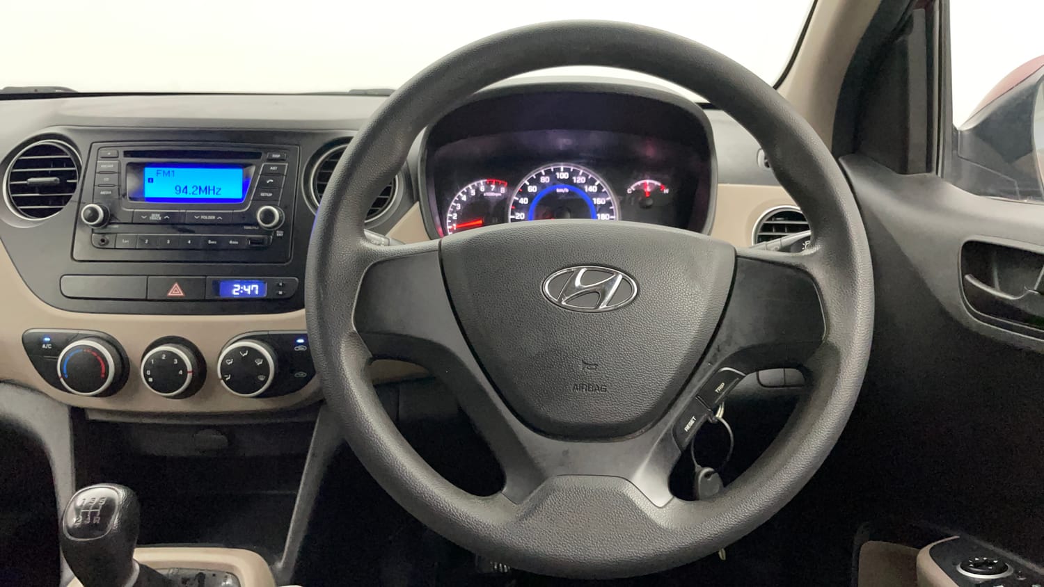 Used 2016 Hyundai Grand i10 Magna 1.2 Kappa VTVT Petrol Manual interior STEERING VIEW