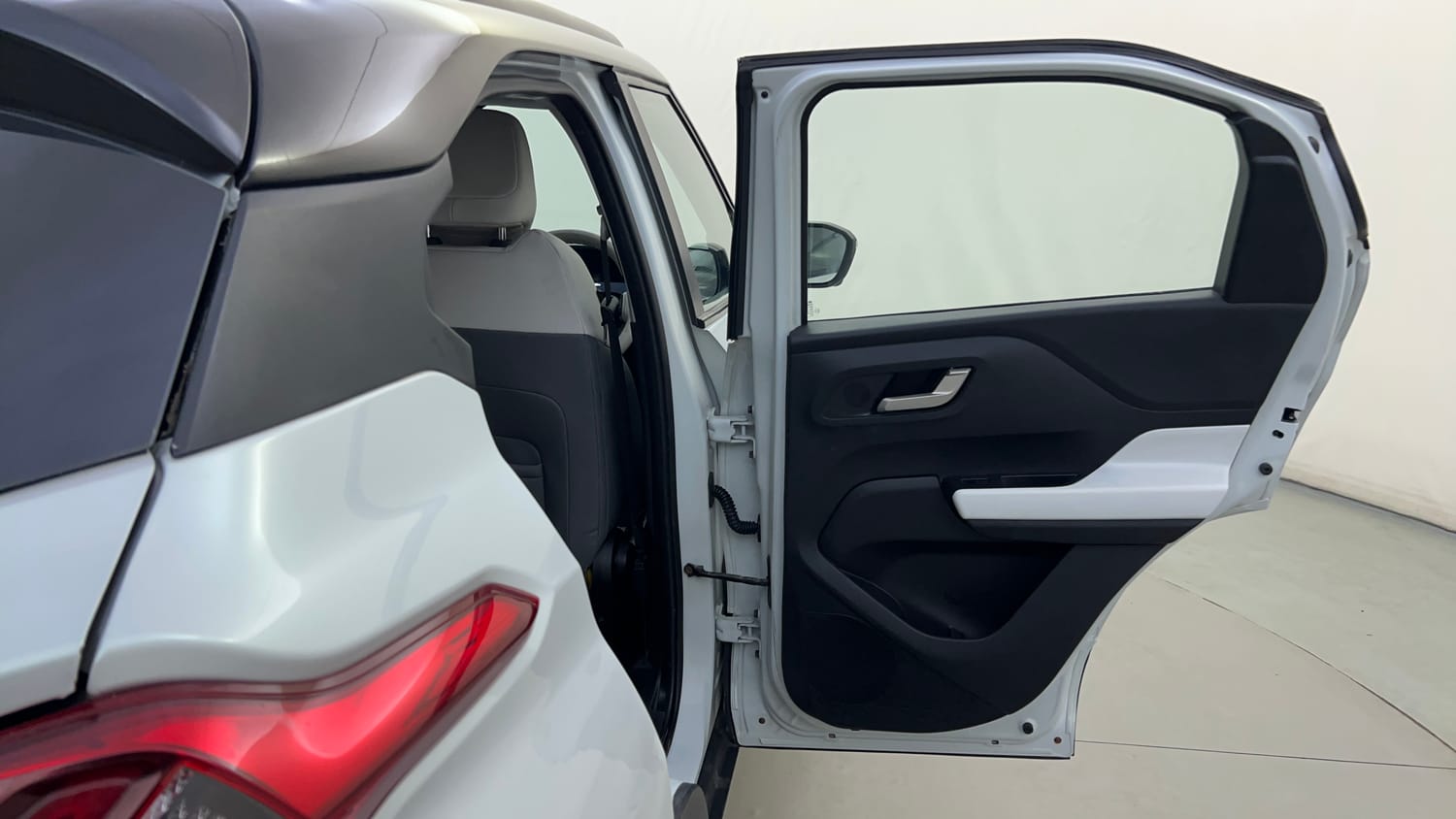 Used 2026 Tata Punch EV Empowered Plus S long Range 7.2 Fast Charger Electric Automatic interior RIGHT REAR DOOR OPEN VIEW