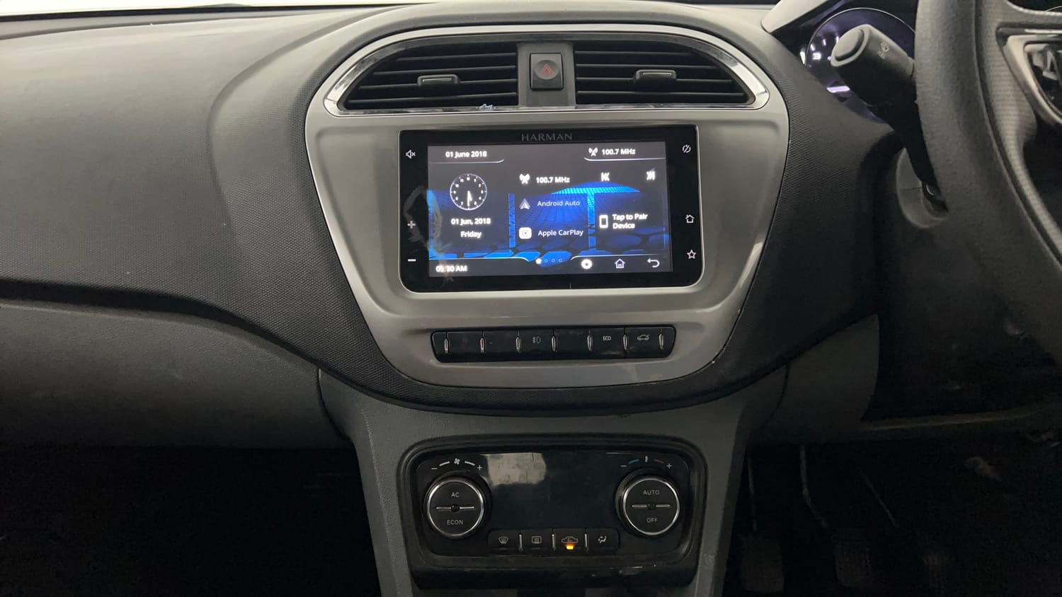 Used 2019 Tata Tigor Revotron XZ+ Petrol Manual interior MUSIC SYSTEM & AC CONTROL VIEW