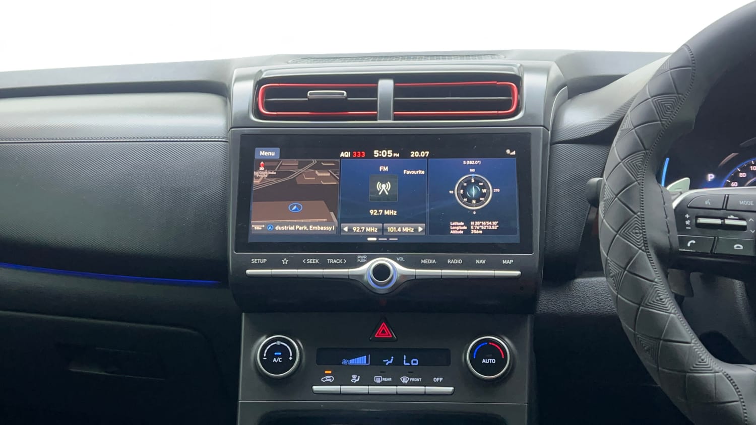 Used 2022 Hyundai Creta SX (O) 1.4 Turbo 7 DCT Petrol Automatic interior MUSIC SYSTEM & AC CONTROL VIEW