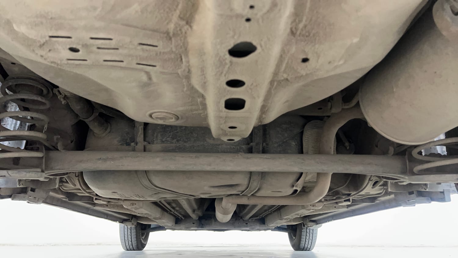 Used 2012 Maruti Suzuki Swift Dzire VXI Petrol Manual extra REAR UNDERBODY VIEW (TAKEN FROM REAR)