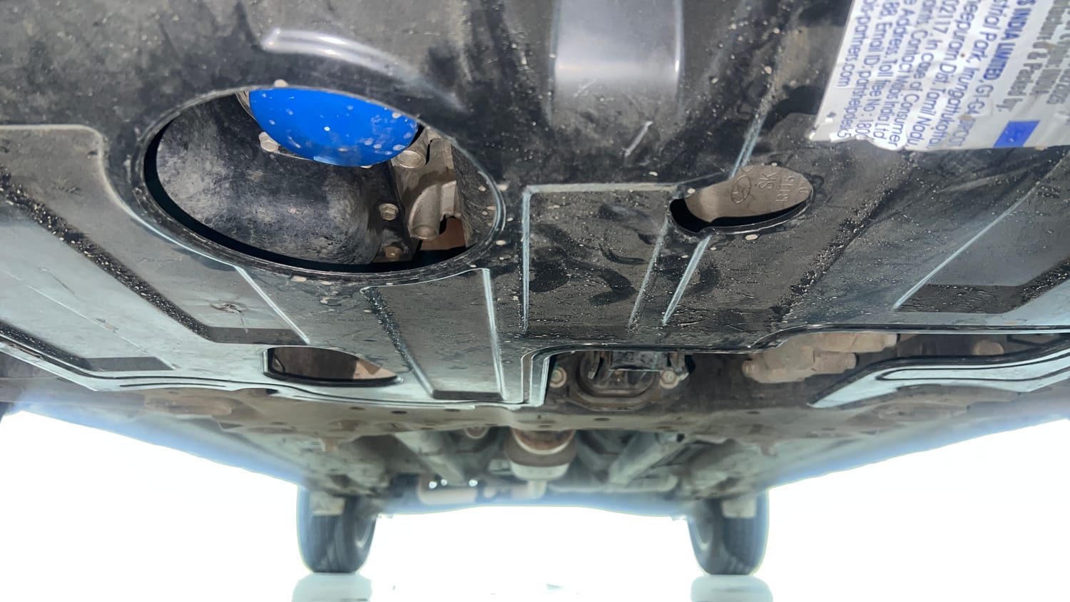 Used 2022 Hyundai Creta SX (O) 1.4 Turbo 7 DCT Petrol Automatic extra FRONT LEFT UNDERBODY VIEW