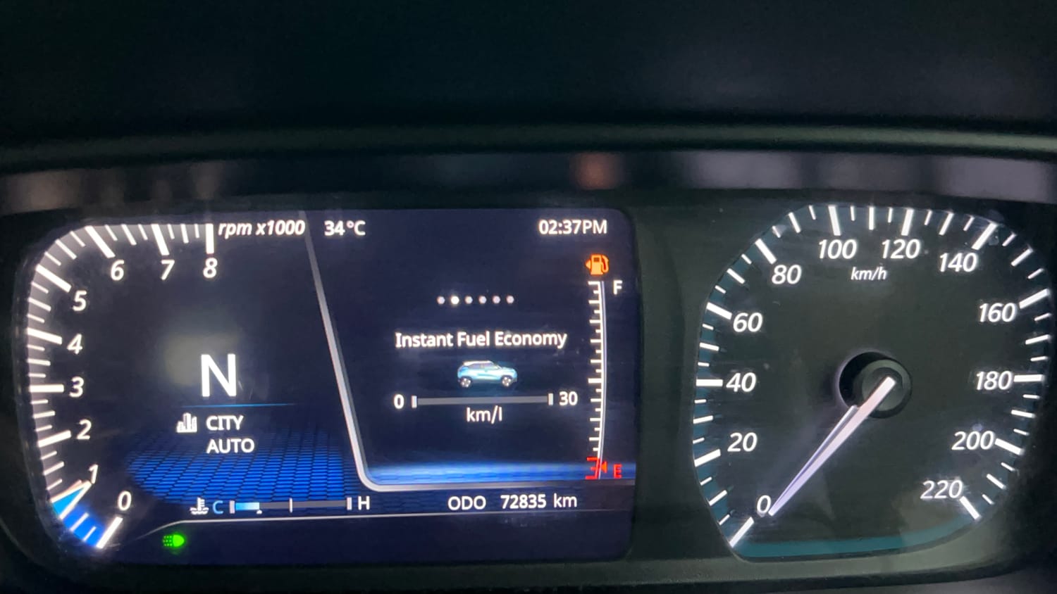 Used 2022 Tata Punch Kaziranga Creative AMT Petrol Automatic interior CLUSTERMETER VIEW