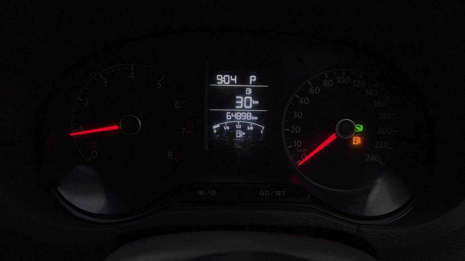 Used 2016 Volkswagen Vento Highline Petrol AT Petrol Automatic interior CLUSTERMETER VIEW