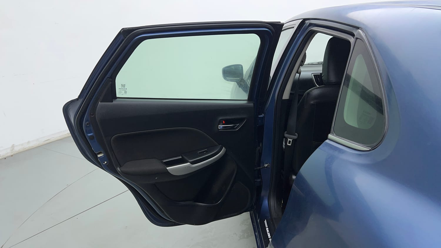 Used 2017 Maruti Suzuki Baleno Zeta 1.2 Petrol Manual interior LEFT REAR DOOR OPEN VIEW