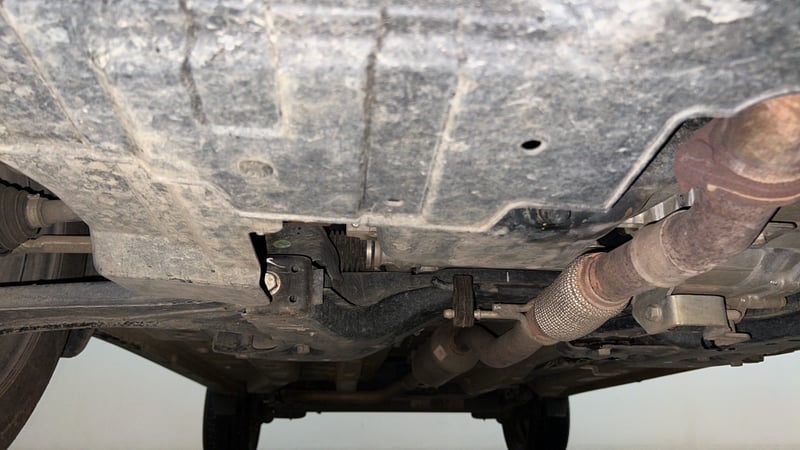 Used 2024 Tata Nexon Pure 1.2 Revotron Petrol 6MT Petrol Manual extra FRONT LEFT UNDERBODY VIEW