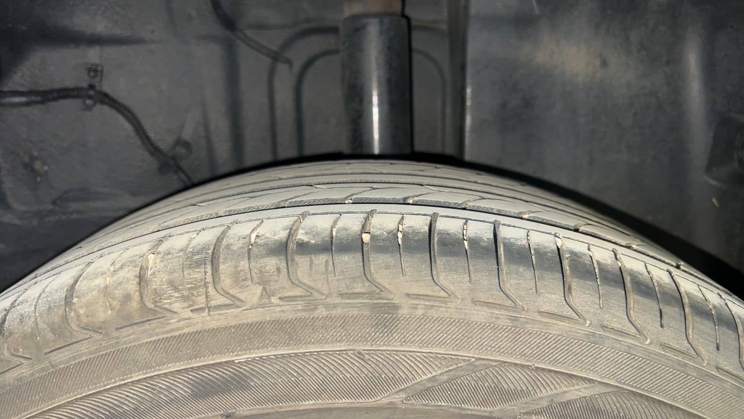 Used 2022 Tata Punch Kaziranga Creative AMT Petrol Automatic tyres LEFT REAR TYRE TREAD VIEW