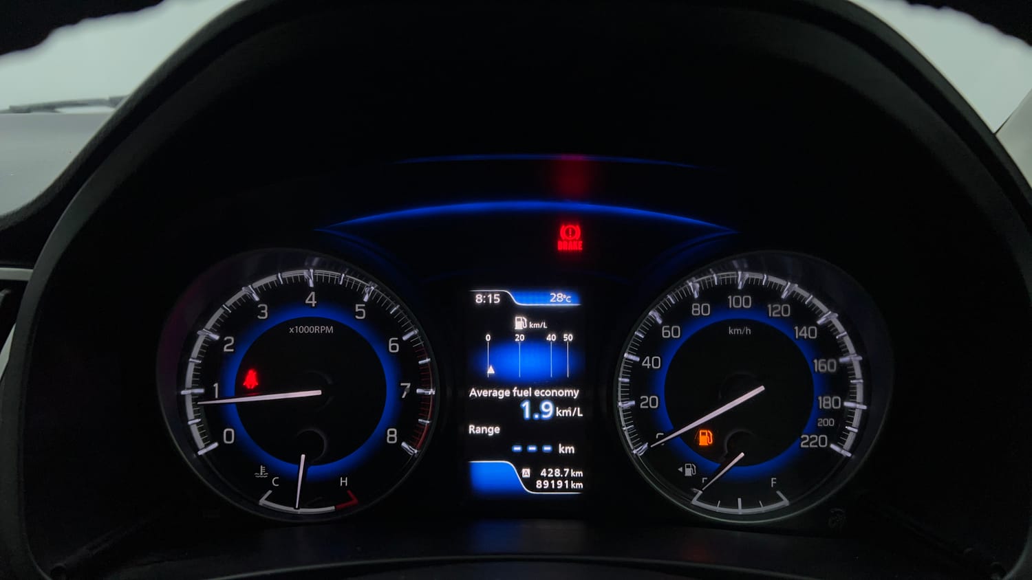 Used 2017 Maruti Suzuki Baleno Zeta 1.2 Petrol Manual interior CLUSTERMETER VIEW