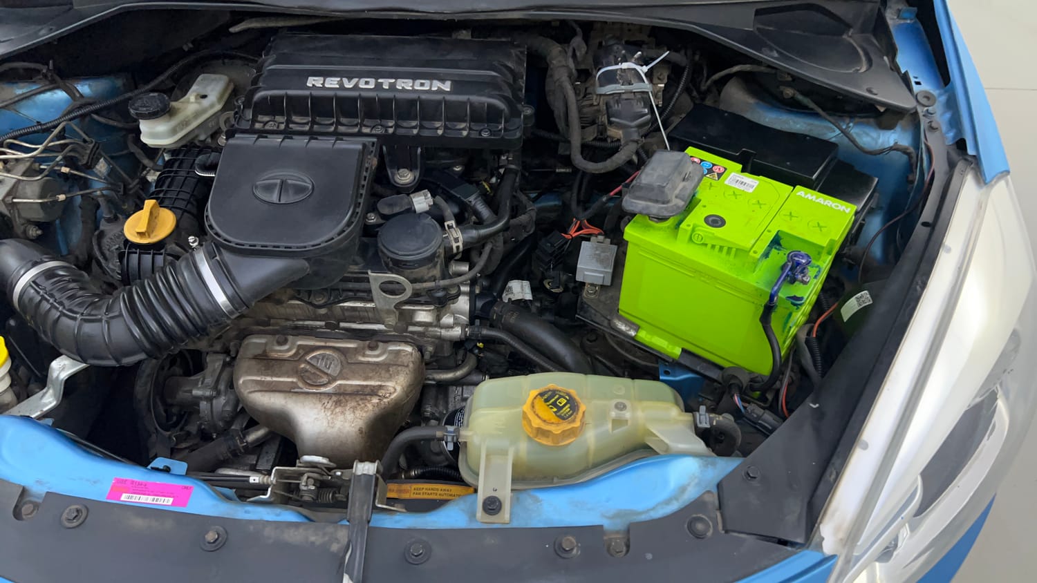 Used 2017 Tata Tiago Revotron XZ Petrol Manual engine ENGINE LEFT SIDE VIEW