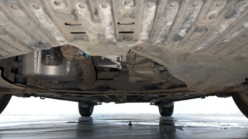 Used 2021 Maruti Suzuki Ciaz Alpha 1.5 AT Petrol Automatic extra FRONT LEFT UNDERBODY VIEW