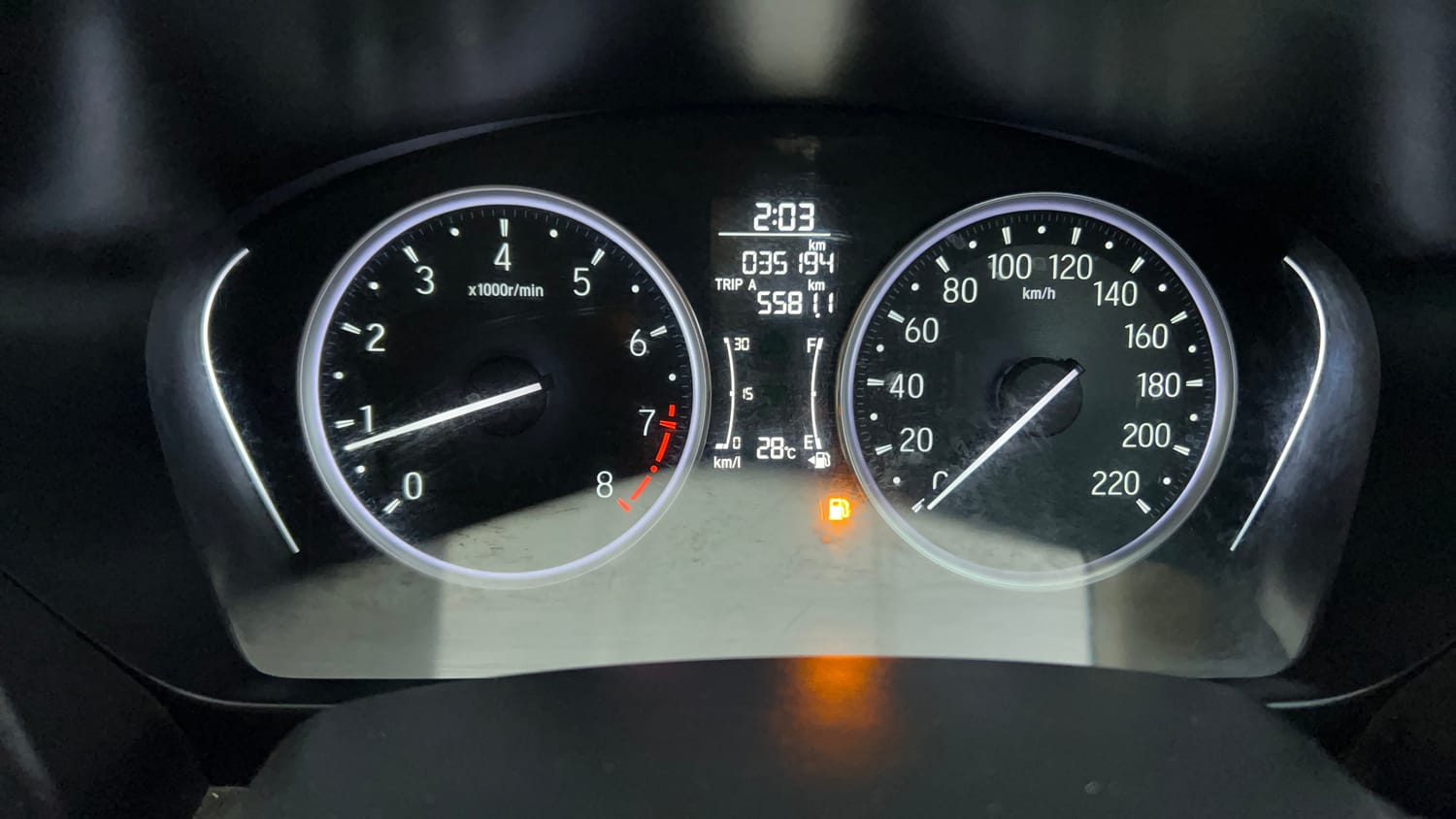 Used 2022 Honda City V Petrol+cng (Outside Fitted) Cng Manual interior CLUSTERMETER VIEW