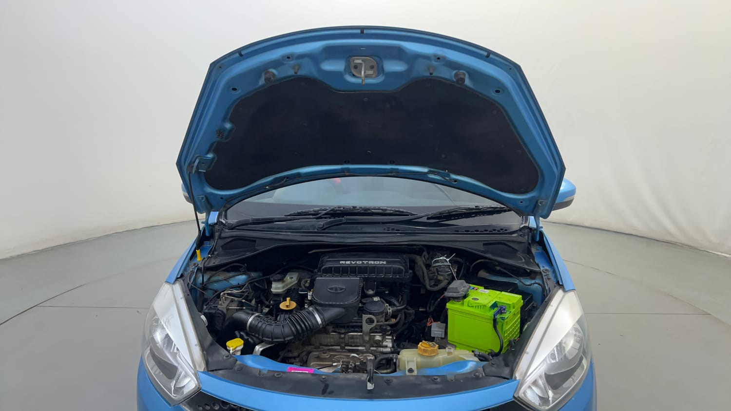 Used 2017 Tata Tiago Revotron XZ Petrol Manual engine ENGINE & BONNET OPEN FRONT VIEW