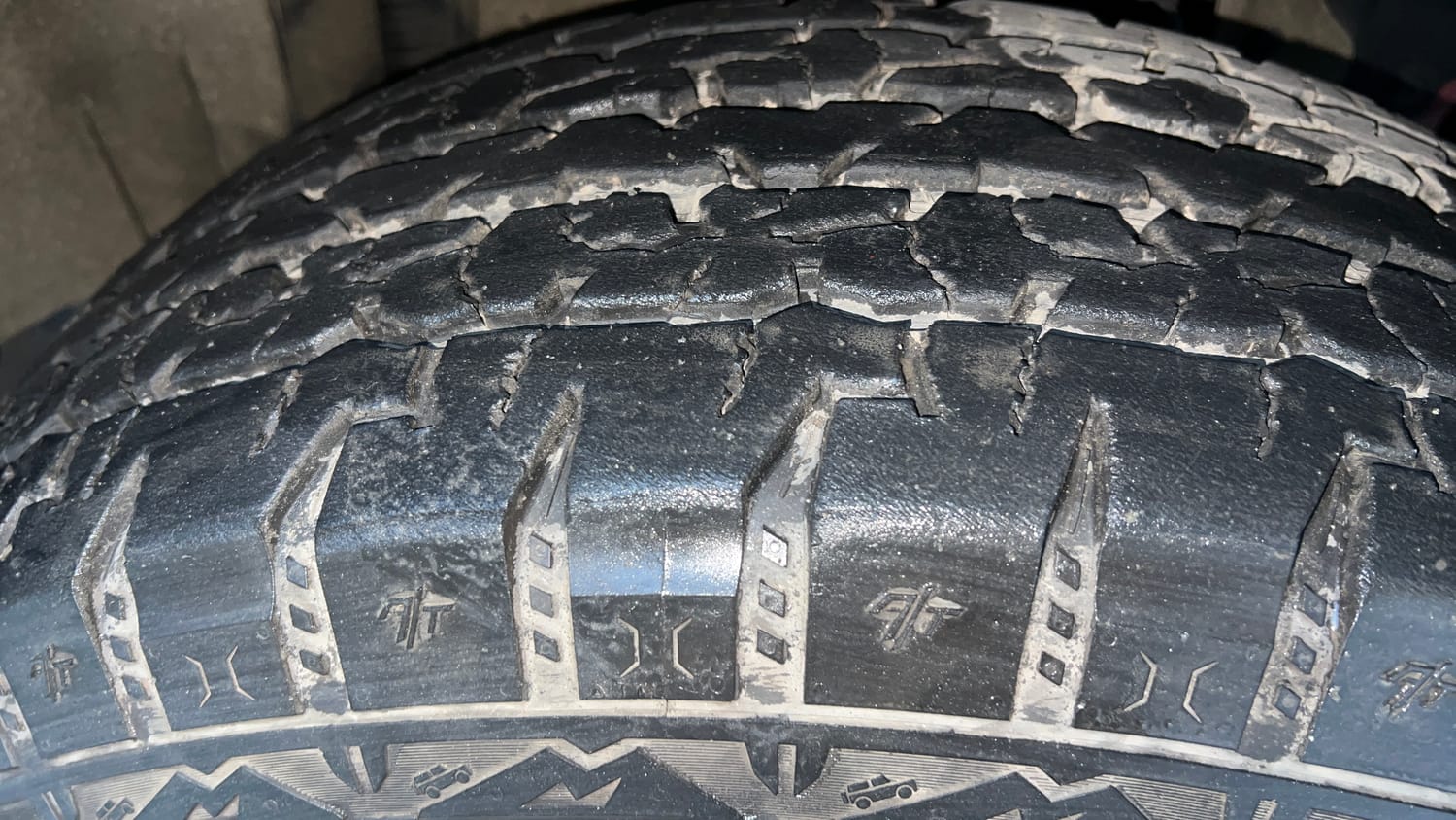 Used 2022 mahindra Thar LX Hard Top Petrol MT 4WD Petrol Manual tyres RIGHT FRONT TYRE TREAD VIEW