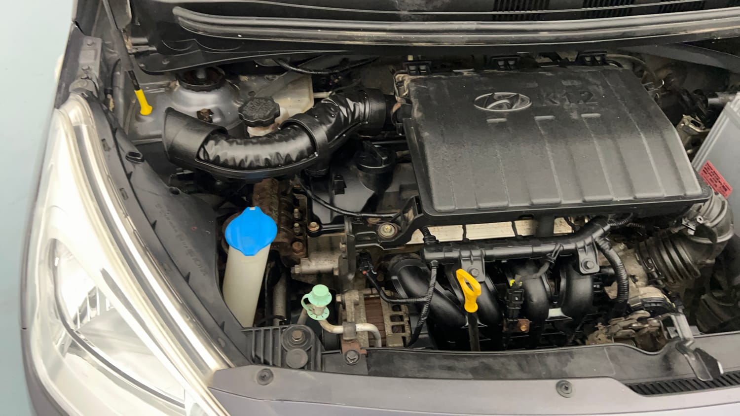 Used 2014 Hyundai Grand i10 Magna 1.2 Kappa VTVT Petrol Manual engine ENGINE RIGHT SIDE VIEW