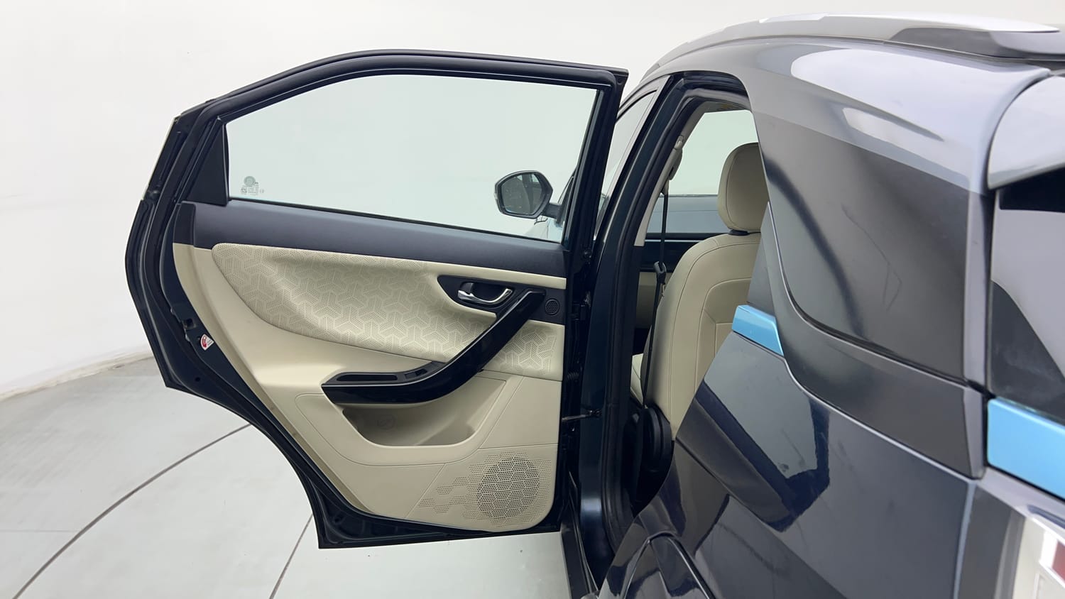 Used 2022 Tata Nexon EV Prime XZ Plus LUX Electric Automatic interior LEFT REAR DOOR OPEN VIEW