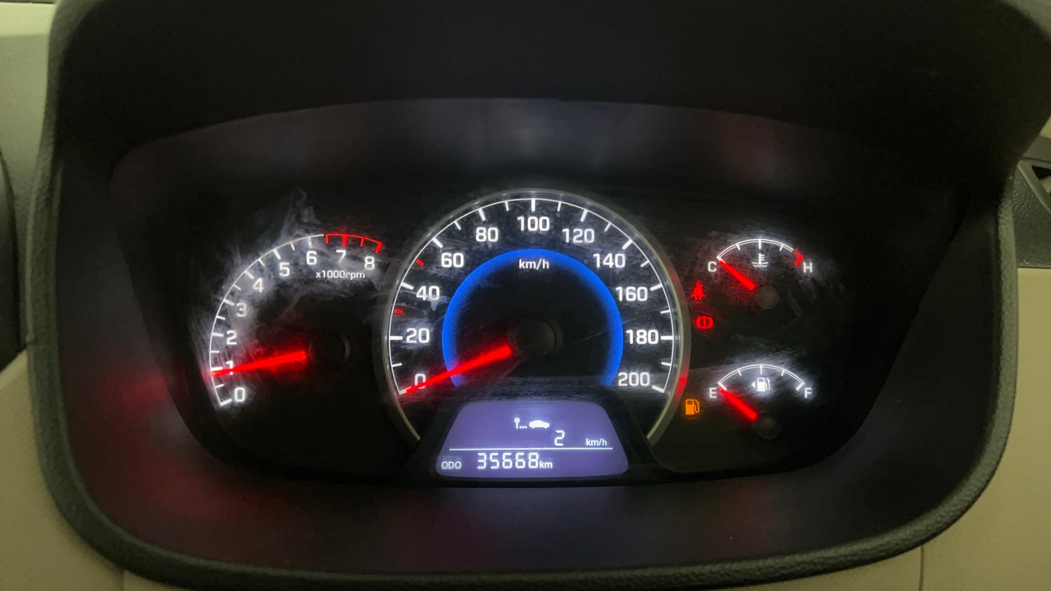 Used 2014 Hyundai Grand i10 Magna 1.2 Kappa VTVT Petrol Manual interior CLUSTERMETER VIEW